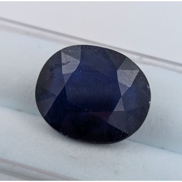 12.96 ct Certified Midnight Sapphire gemstone ($15,552 Appraisal)