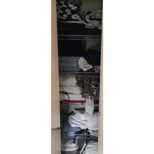 Contents of Linen Closet- Towels and Bedding