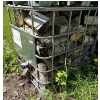 Image 3 : Single Large IBC Metal Tote Cage; 39inx47in, 45In Tall w/ Contents (Firewood) 