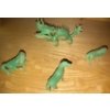 Image 1 : Vintage Green Lucite Faux Jade Miniature Dragon, Horse & More 3"tallest (One has Broken Leg)