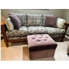 Image 7 : Beautiful Mission Style Oak Couch with Large Oak Sides, very well built in amazing condition with fl