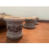 Image 7 : Charles Hilton Clay-Fruit bowl and 3 candlestick holders