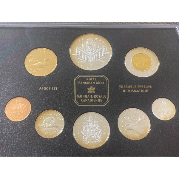 2000 Royal Canadian Mint Proof Coin Set in Original Packaging