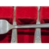 Image 5 : Wooden Cutlery Case Prevent Tarnish Container Red Velvet Lined Interior Filled W/1847 Rogers Cutlery