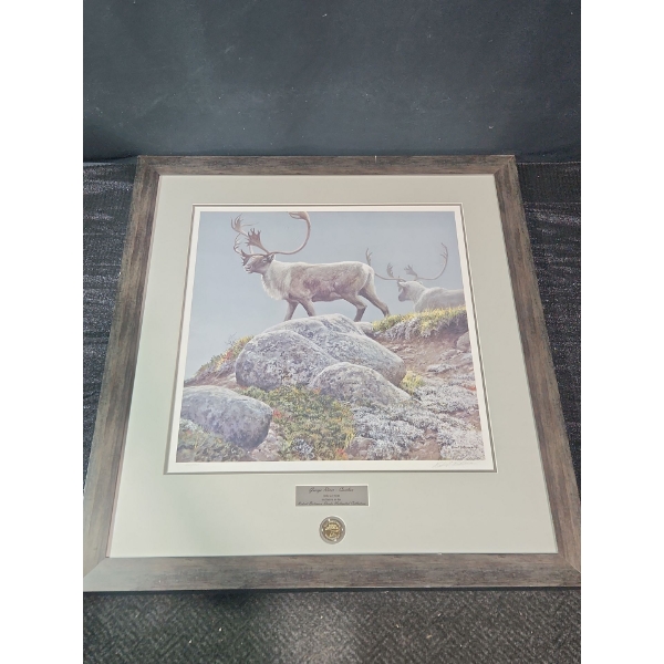 Framed and Signed Print of " George River Caribou "