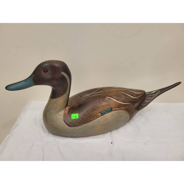 Hand Carved and Painted Wood Duck Decoy