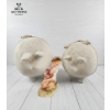 Image 4 :  Collection Of  Ceramic Figurines, Likely Depicting Children With Pigs And Dogs, 
Two Big Pig ( Pott