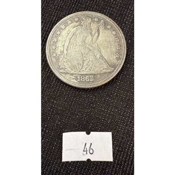 1862 United States Liberty Quarter Dollar - Silver