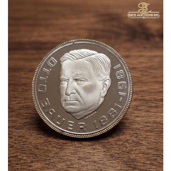 Austrian 500 Schilling Silver Coin Featuring Otto Bauer, 23.8 Grams 64%