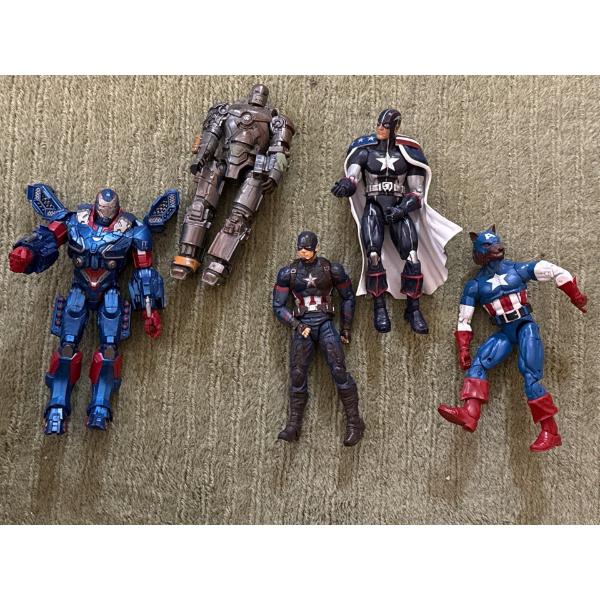 Marvel Legends Captain America & Wolf, Marvel Legends 2018 Iron man Mark I, Marvel Iron Patriot 