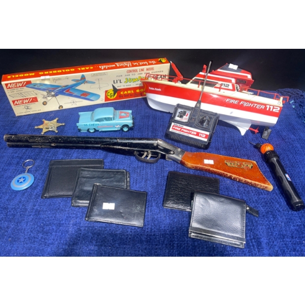 Fire Fighter 112 Radio Shack Radio Controlled Boat  Carl Goldburg Lil Jumpin Bean Model Plane & More