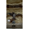 Image 2 : Silver Bird Broach with Real Pearl and Unverified Gemstones - 10.72g
