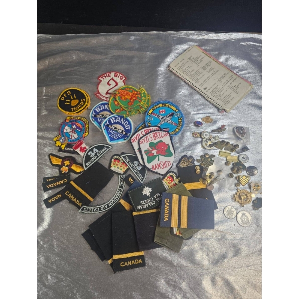Military Pins, Patches, Coins, and Ephemera Collection