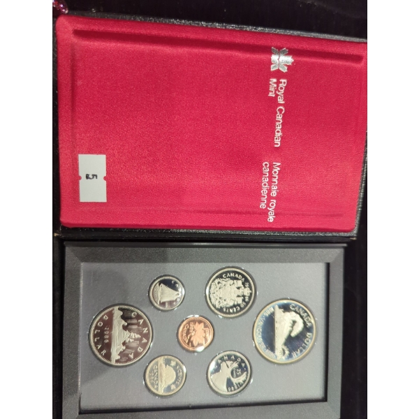 RCM 1986 Double Dollar Proof Set Vancouver Silver Dollar 23.3g 50% Silver Dollar