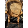 Image 3 : Vintage Bent Wood Rocking Chair w/Woven Cane Seat & Back