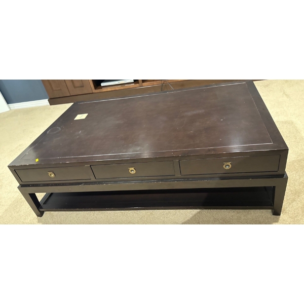 Wood Coffee Table, Contents NOT Included, 54W, 35D, 16T  