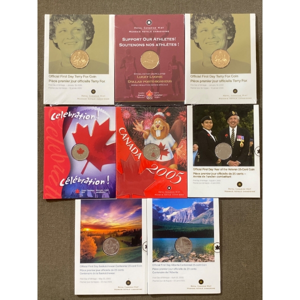 Eight Royal Canadian Mint Special Edition Coins (2005)