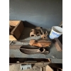 Image 3 :  All contents of shelf, including antique bottles, shovel heads, Coleman lantern, stoves, milk crate