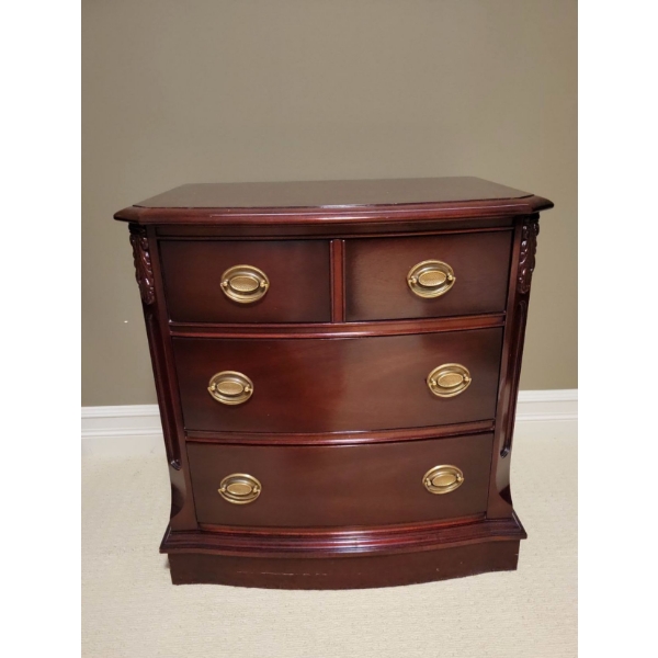 MALCOM Mahogany Bedside Chest Of Drawers 25x15x25