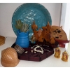Collectable Fijian Swag -  Stoneware Plate 12T & Vase Bamboo Tray Religious Figures & More