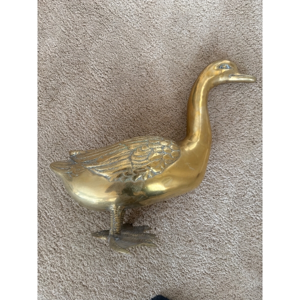 20-Inch Tall Brass Bird Sculpture