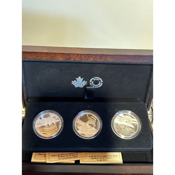 2016 $10 Reflections of Wildlife - 3 Coin Pure Silver Set