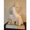 Image 3 : Large Zsolnay Porcelain Figurine (Old Man Wood Carver).  Made in Hungary.  6 w, 13 h, 9 d