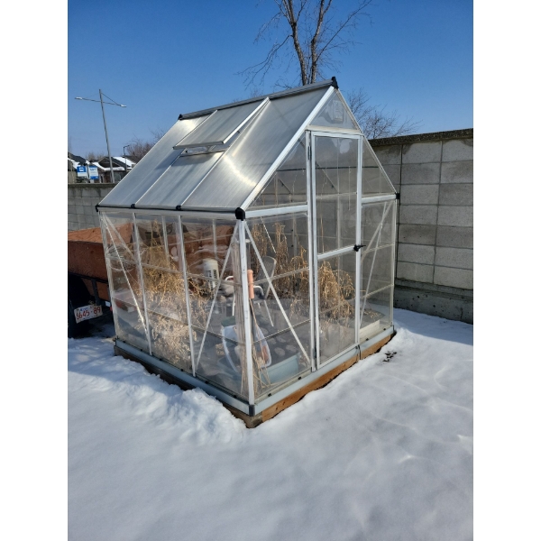 Hybrid 6ftx6ft Greenhouse Clear & Twin Wall Silver Frame Palram-Canopia