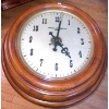 Image 2 : Oak Churchill Clock Side Table - Very Unusual 27D 21T