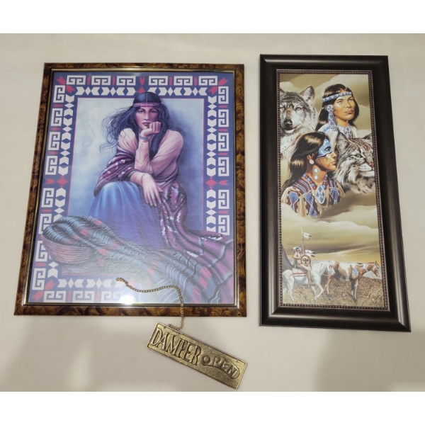 Two Native Wall Hangings & More  11"x15"tall
