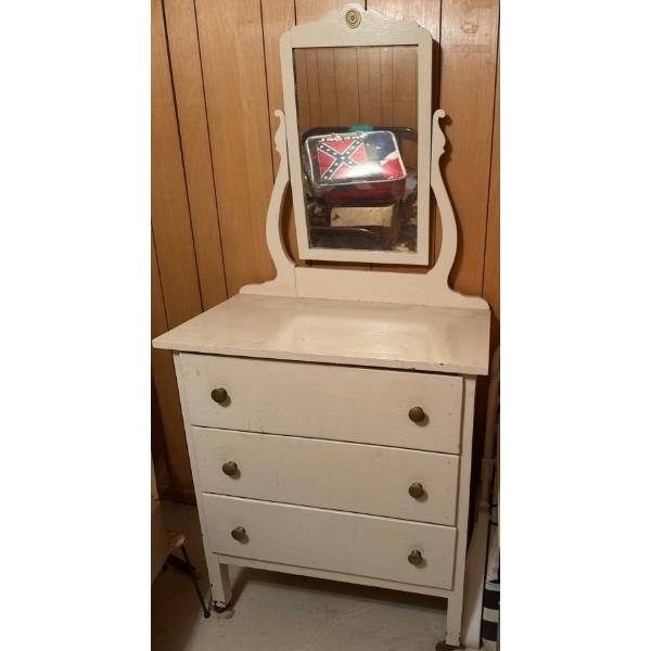 Solid Wood Antique Vanity/Dressing Table-Farmhouse-Style 27x17x68"tall