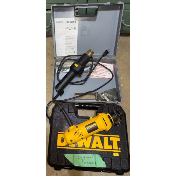 Steinel HG 2000 E Heat Gun Kit w/ Dewalt Drywall Dremel Cut Out Tool Mo.200606019