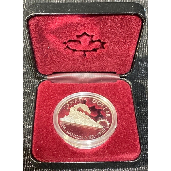 1986 Transcontinental Railroad Centennial Silver Coin