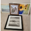 Image 1 : Wall Art: Riverside Print 20 X 16, Church Drawing 14.5 X 19, Sunflower Painting 26 X 20