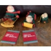 Image 1 : Merry Markers 'Toller (Bell), 'Sledder' & 'Tobogganist Porcelain Figures 