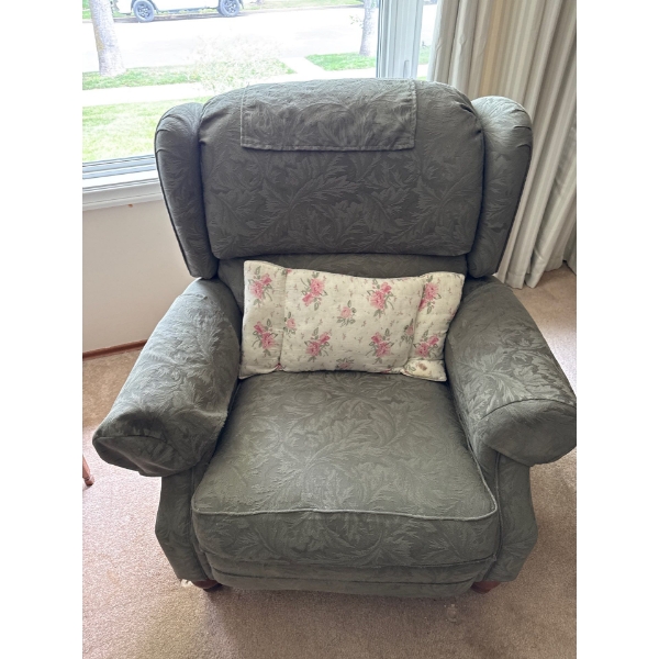 Textile Moss Reclining Chair w/ Cushion - 38W, 38D, 40T