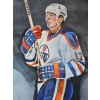 Image 3 : Framed Print Of Edmonton Oilers Player Jari Kurri, Illustrated By Artist Steve Csorba 18''W 24''H