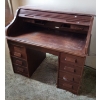 Image 3 : Secretary Style Desk w/ Roll Top and Storage Drawers 50 W, 28 D, 45 T 