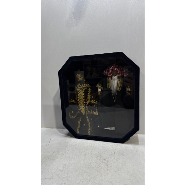 Custom Made Barbies from Saudi Arabia in Display Case