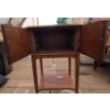 Image 2 : Wooden Cabinet with Double Doors and Shelf, 37 Inches Tall