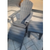 Image 1 : Resin Muskoka Chair 31 w, 36 h, 34 d w/ Stool 22 w, 15 h, 21 d and Matching Table 18 w, 18 h, 18 d 