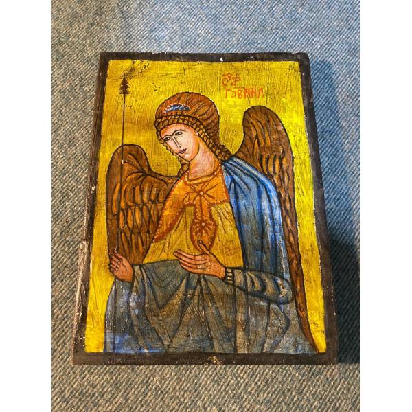 Religious Painting On Wooden Slab