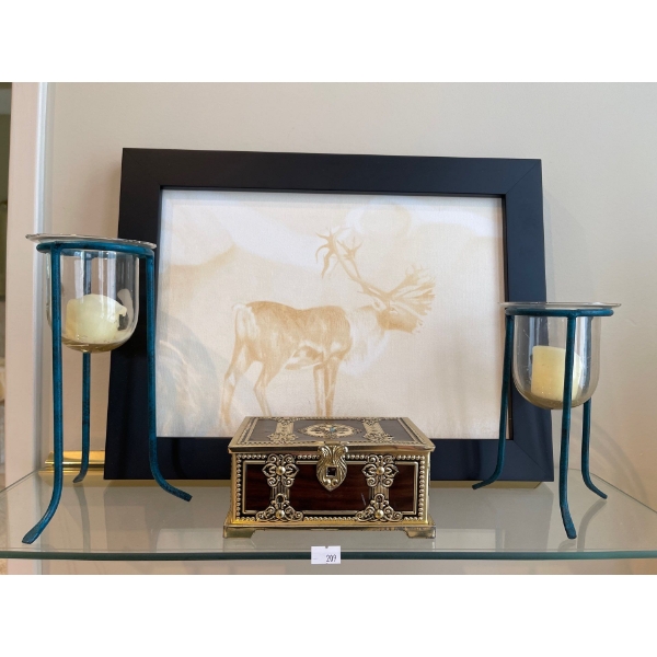 Cariboo Picture, Tin Box, Candles