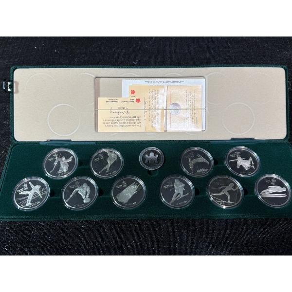 Calgary 1988 Olympics $20 Sterling Silver Coins 340.7 Grams