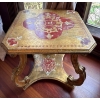 Image 1 : Gorgeous Vintage Florentine Gold Gilt Side Table Red - 19W, 19D, 20T 