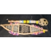 Image 2 : Decorative Snowshoe 14 W, and Indigenous Beaded/ Painted Wood Artifact/ Art 
