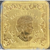 Image 3 : Sterling Silver 24K Gold Plated Square Coin