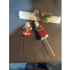 Image 19 : Holiday Decor Lot with Arrangements, Candle Holders, and Basket
