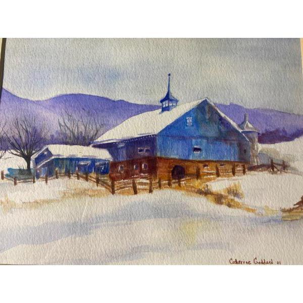 Icy Barns by Catherine Goddard