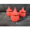 Image 3 : Unique Ceramic Hanging Bird Houses in Candy Apple Red